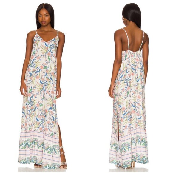 💕MAAJI💕 Debbie Cover-Up Maxi Dress ~ Chinoiserie Print Medium NWT - Picture 1 of 16